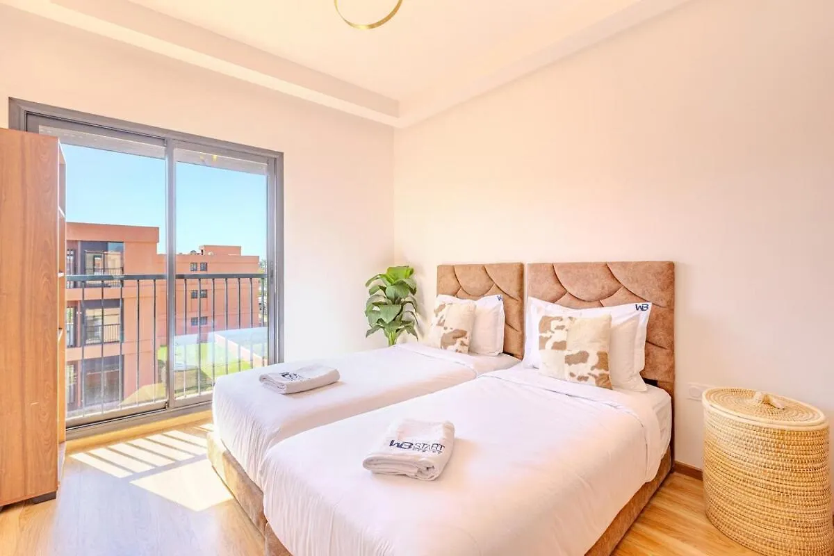 شقة New! Appt Moderne Avec Terrasse Et Vue Piscine مراكش المغرب